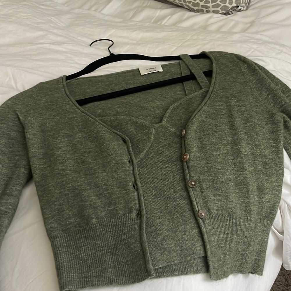 Matching sweater and cami . Cami has never been worn. Sweater only worn once